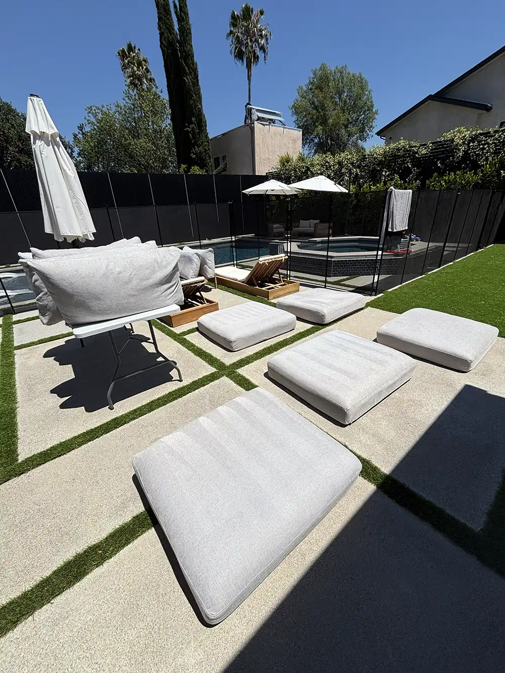 Professional outdoor patio furniture and cushion cleaning by Green Scrub